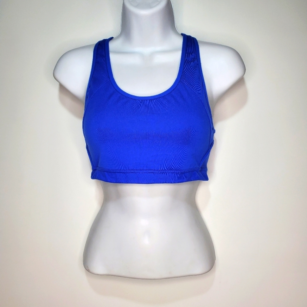 Athleta Royal Blue Cut Out Sports Bra Women's Size Medium